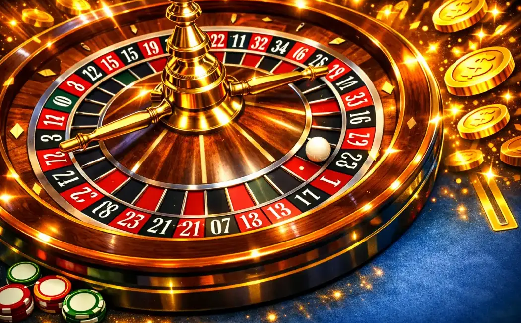 Roulette with coins and wins