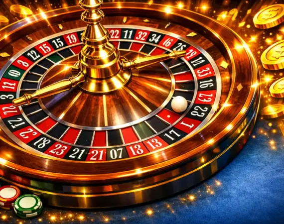 Roulette with coins and wins